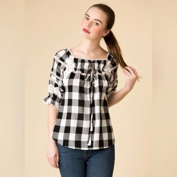 Marissa Webb Tops Marissa Webb Amelia Buffalo Plaid Off
